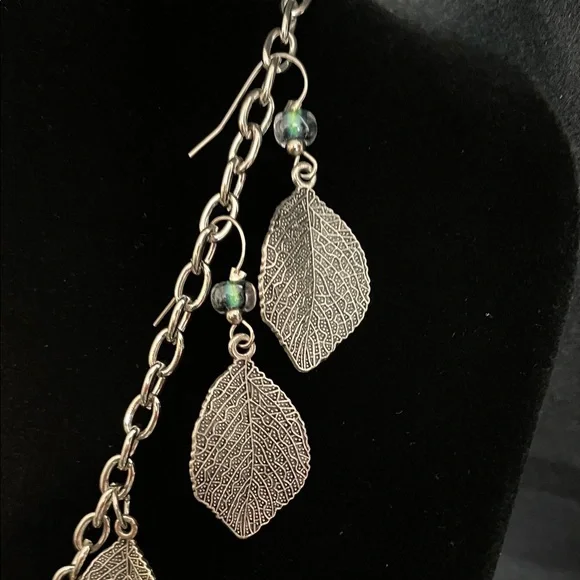 Clay Pendant Necklace & Earring Set OOAK Handmade - Picture 4 of 8